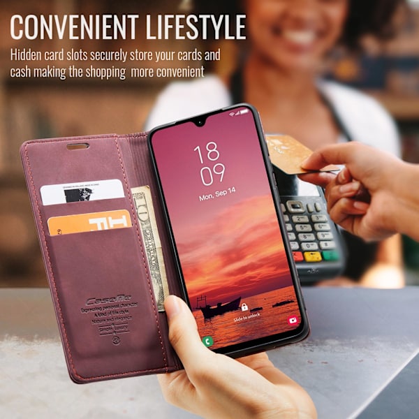 Samsung Galaxy A37 5G CASEME Lompakkokoteloon punainen