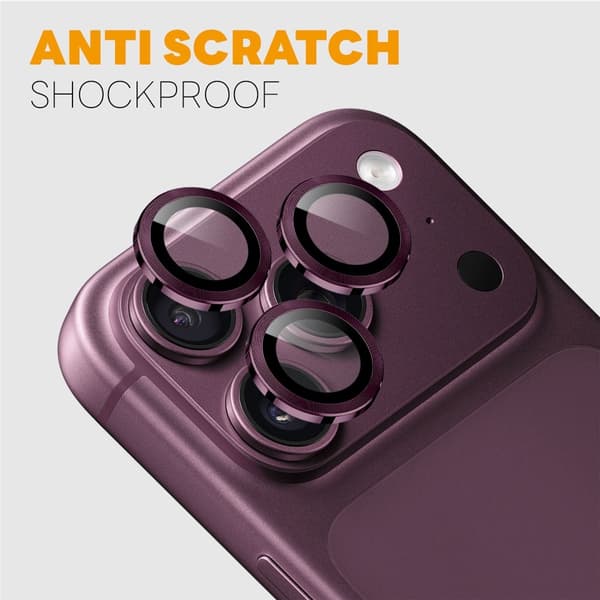 NORTHJO 1 Sæt Kameralinsebeskyttelse til iPhone 18 Pro / 18 Pro Max Purple