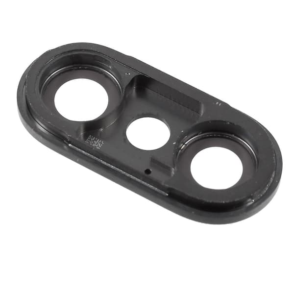 iPhone X Back Camera Lens Kansi with Bracket and Glass Replacement - Musta Transparent