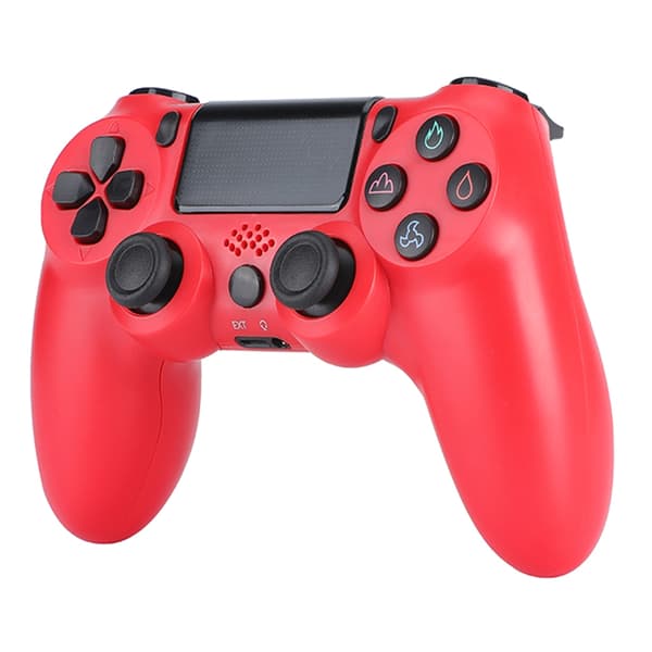 Trådløs spillkontroller for Sony PS4 Bluetooth-gamepad med vibrasjon - Rød Red