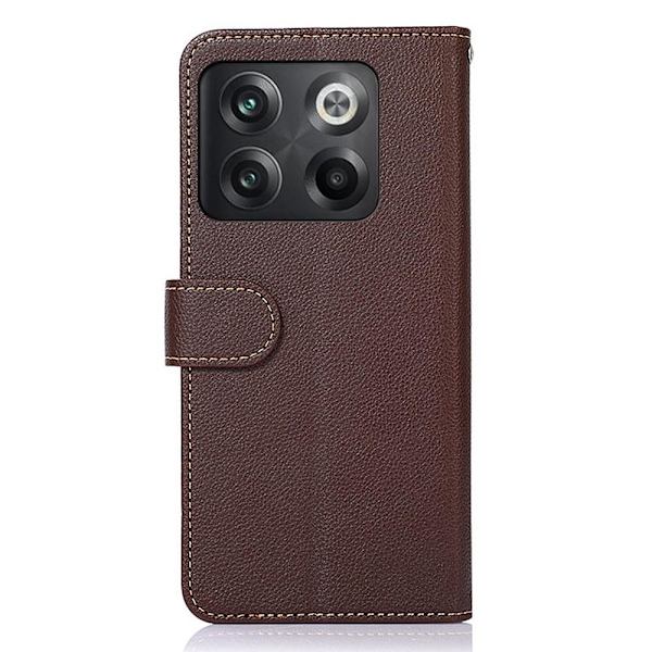 KHAZNEH OnePlus 10T / Ace Pro Plånboksfodral - Brun/Blå Brun