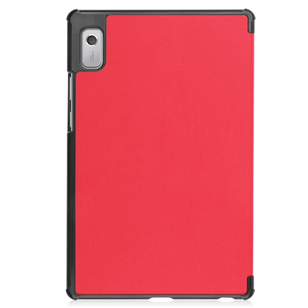 Trefoldet Stativdeksel for Lenovo Tab M9 Red