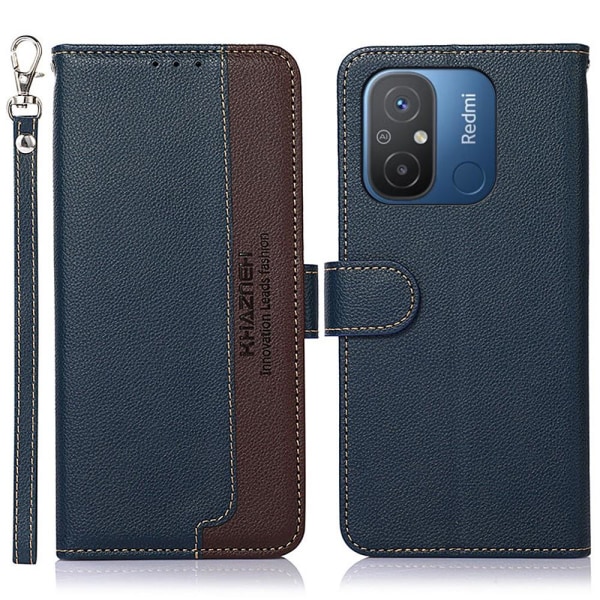 KHAZNEH Plånboksfodral till Xiaomi Redmi 12C - Blå/Brun Blå