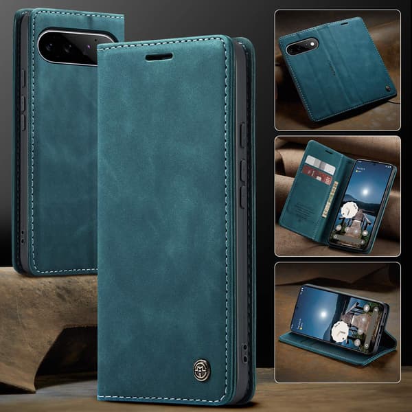 CASEME Telefonlommebokdeksel med stativ til Google Pixel 11 Pro og Google Pixel 11 Blue