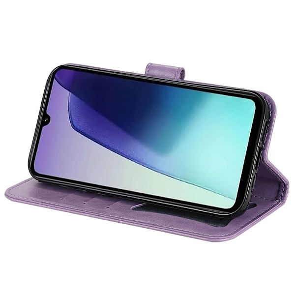 Til Xiaomi Redmi 14C Tegnebogsetui med Blomstermønster og Standerfunktion Purple