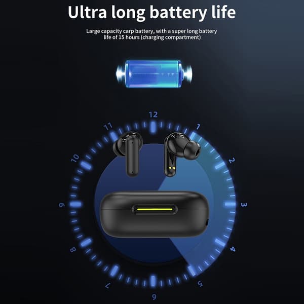 B19 150 Sprog Oversættelses Oversætter Smart Stemme Bluetooth In-Ear Hovedtelefoner Black