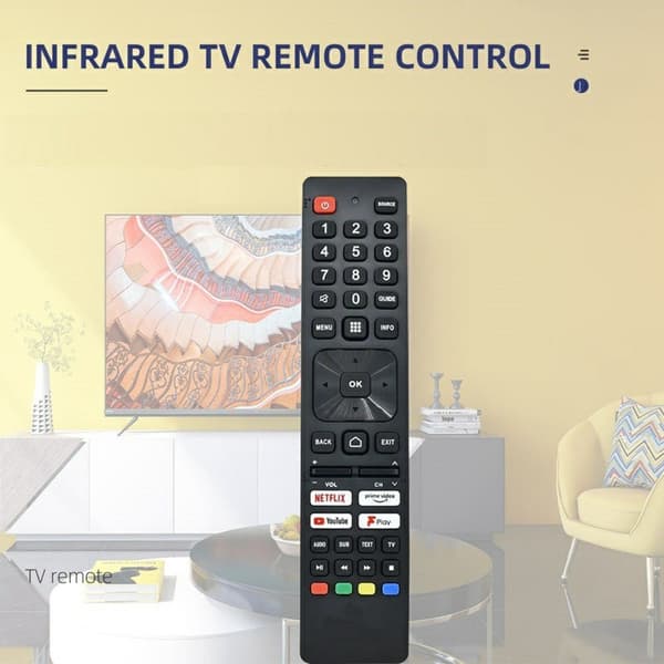 TV-fjernkontroll erstatning for RMC0137N for Sharp TV Black