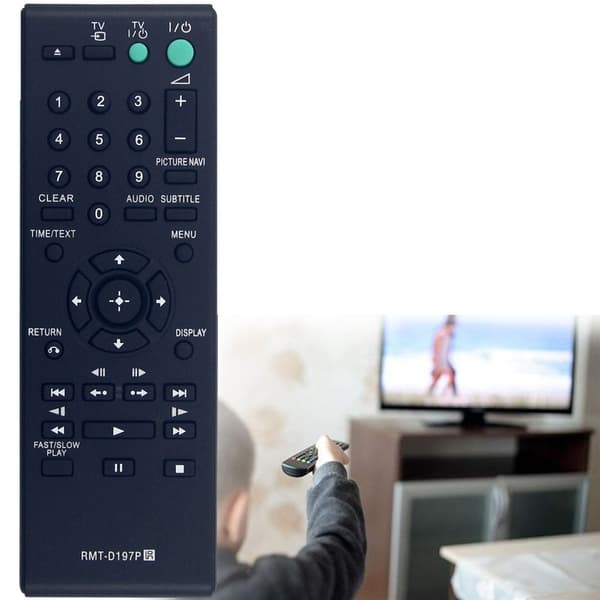 Fjärrkontroll Ersättning för RMT-D197P För Sony DVD Svart