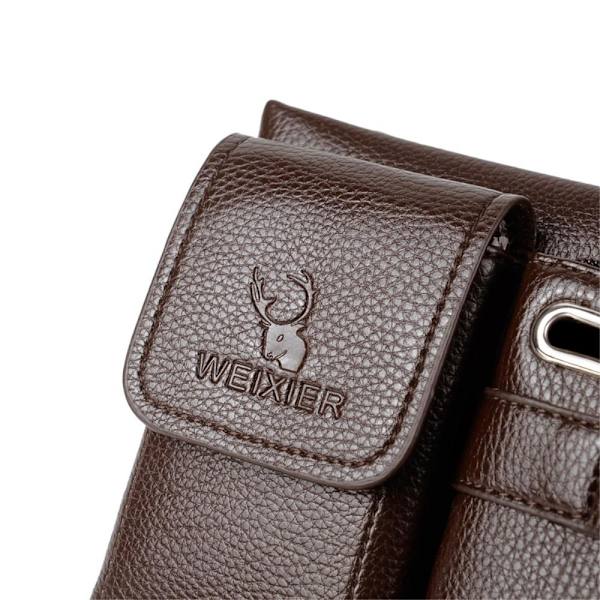 Crossbody Rintapussi Vyötäröpussi Kuulokereikällä - Ruskea Brown