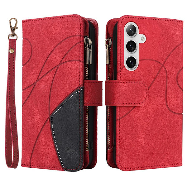 KT Multifunksjons Serie-5 For Samsung Galaxy S24 Telefonveske Red