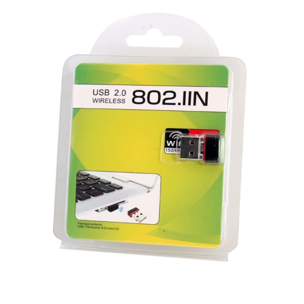 802.11N 300 Mbps USB WiFi trådløs netværksadapter dongle Black