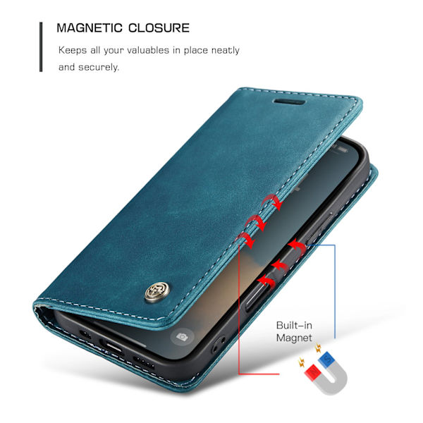 CASEME Retro tegnebog taske til iPhone 17 Blue
