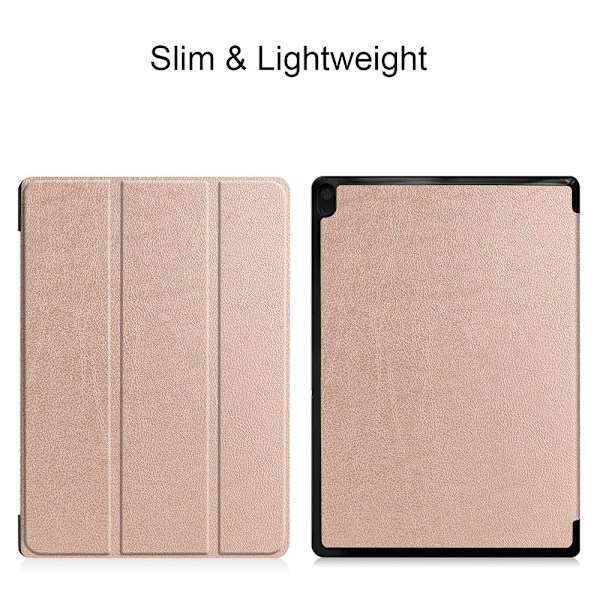 Tri-fold Fodral till Lenovo Tab E10 - Rose Gold multifärg