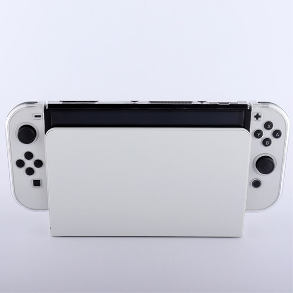 Nintendo Switch OLED Protector Gennemsigtigt etui med Kickstand Transparent