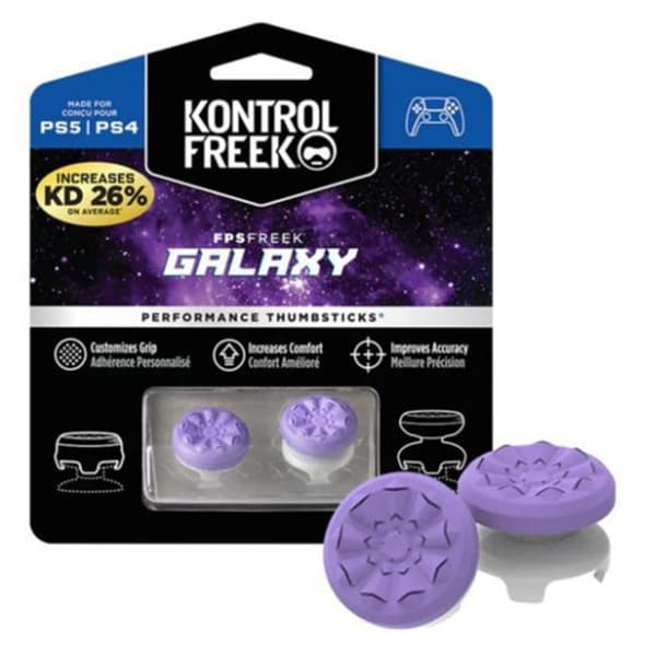 2 stk. tommelfingergreb fingergreb til Sony PlayStation 5 / 4 thumbstick extender - lilla Purple