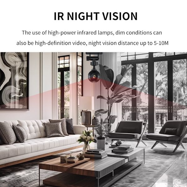 X3 30W Mini DV trådlös infraröd Night Vision Säkerhet Inomhus HD WiFi-kamera Svart