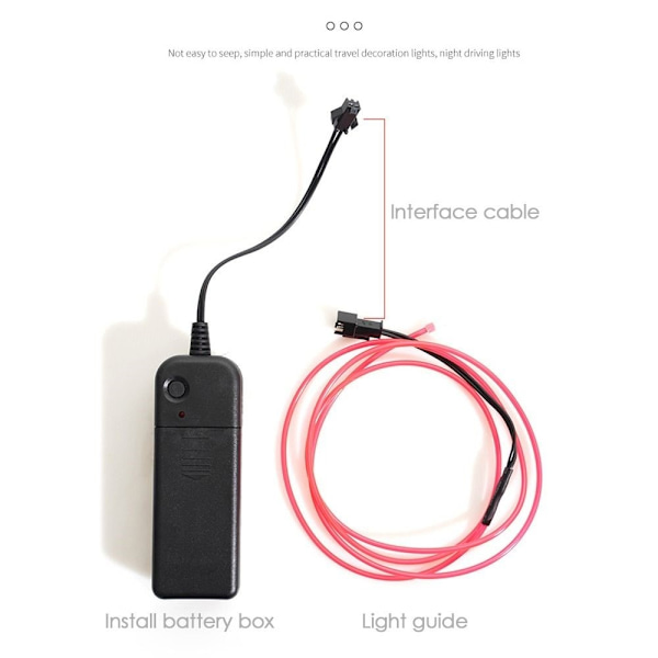131cm Scooter Ambient Light Battery Powered Rope Lights - Red Red