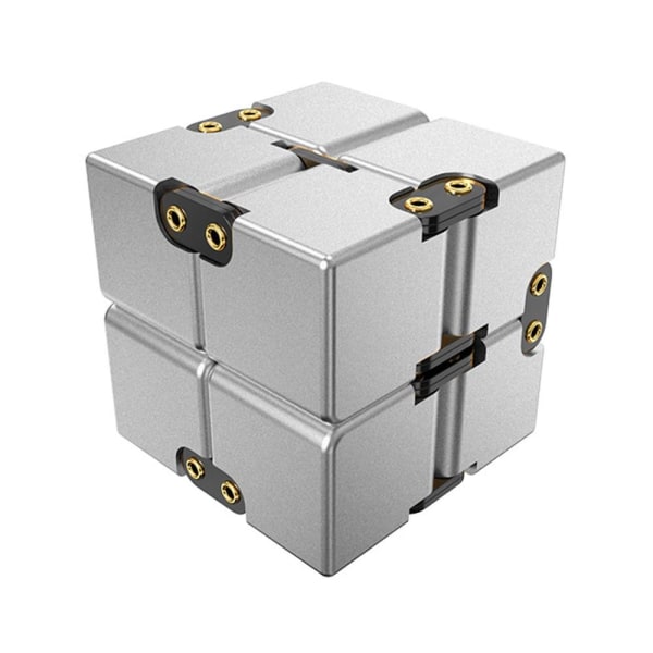 Fidget Toy Infinite Cube Stress Relief Flip Block - Hopea Silver