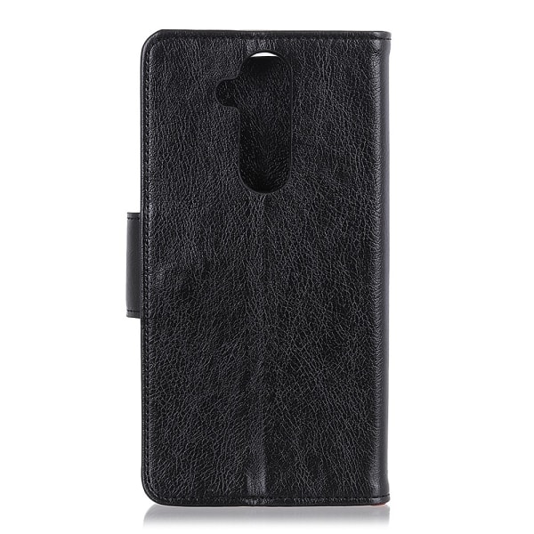 Kuvioitu halkaistu nahkainen matkapuhelimen kotelo Nokia 8.1 - M Black