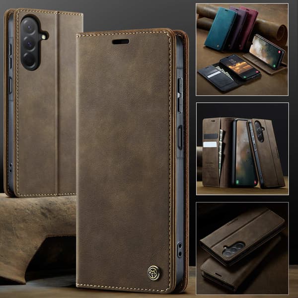 Til Samsung Galaxy A37 5G CASEME Pungetui Brown