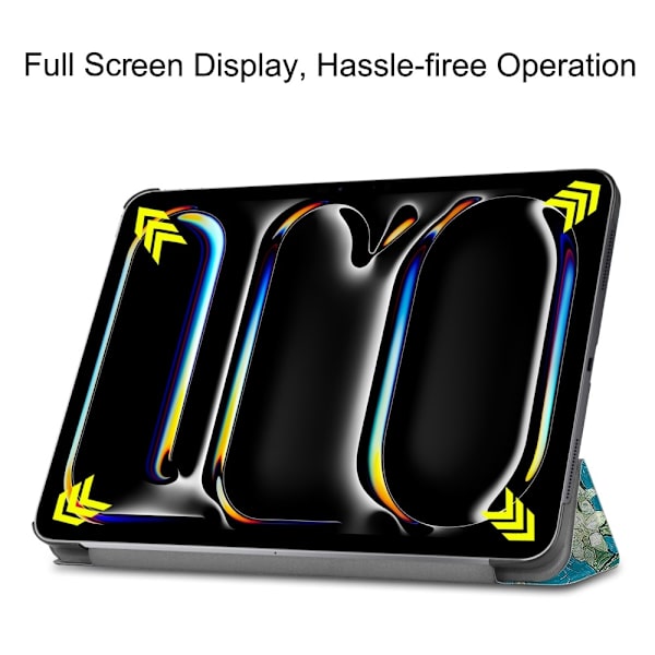 Till iPad Pro 11 (2024) Slim fit tri-fold fodral - Blossom multifärg