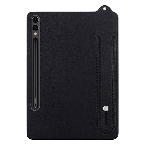 Til Samsung Galaxy Tab S11 Ultra Etui med Håndrem og Stativ - Sort Black
