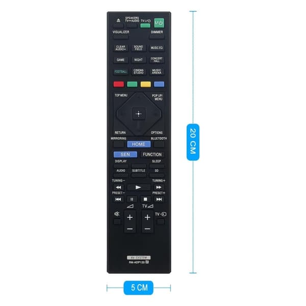 Fjernkontrollerstatning for RM-ADP120 for Sony hjemmekinospiller Black