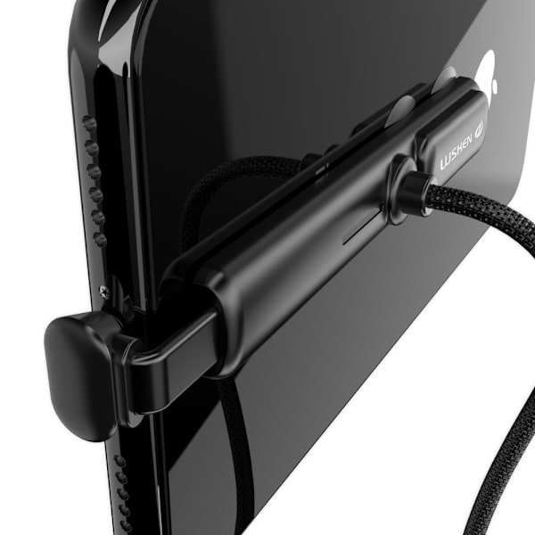 WSKEN Gaming 2 Typ - C USB - C Laddning data synkkabel 1.2m sugpropp Svart