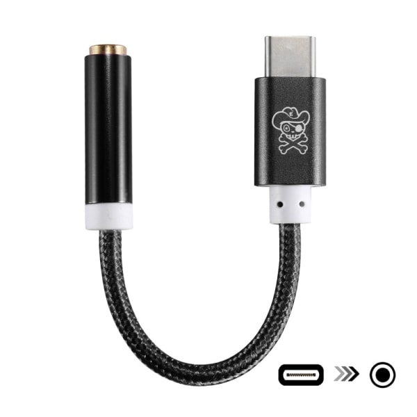 HAT PRINCE USB Type-C - 3,5 mm audiosovitinkaapeli - musta