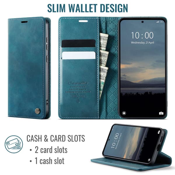 CASEME Til Xiaomi 17T Lommebokdeksel Green