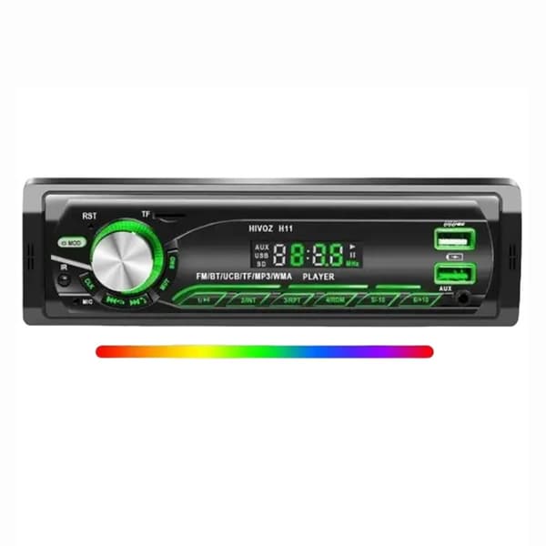 Bilstereo MP3-spelare Bluetooth FM-radio Billjudsystem TF-kort U-disk Svart