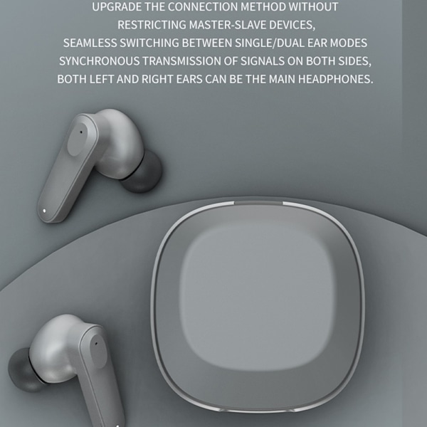 Bluetooth Hörlurar AI Smart Multi-Language Translation Översättare - Grå grå