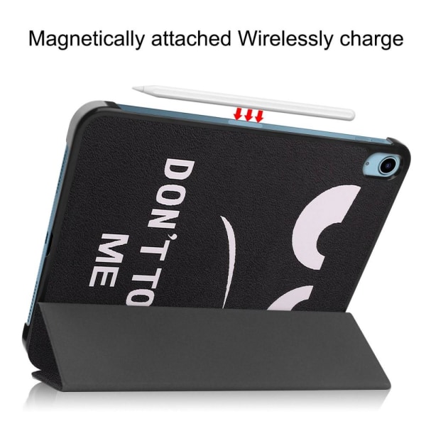 Apple iPad 10.9 2022 Slim fit tri-fold fodral - Don't Touch multifärg