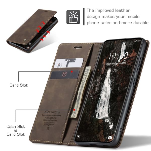 CASEME Plånboksfodral Xiaomi Redmi Note 15 / Xiaomi Poco M8 5G - Coffee Mörkbrun