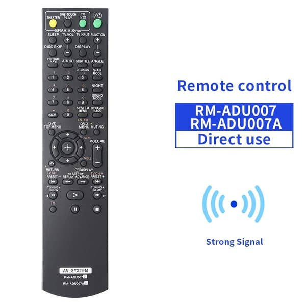 Fjärrkontroll Ersättning RM-ADU007 / RM-ADU007A För Sony Förstärkare Svart