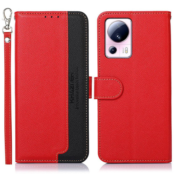 KHAZNEH Plånboksfodral till Xiaomi 13 Lite - Röd/Svart Röd