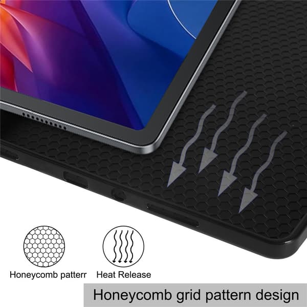 För Xiaomi Redmi Pad 2 Ställfodral Stötsäker Surfplattefodral med Pennfack Svart