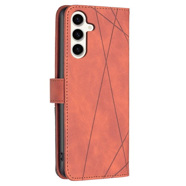 BINFEN COLOR För Samsung Galaxy S24 FE Stötsäkert Plånboksfodral – Brun Brun