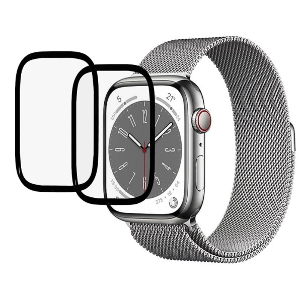 Apple Watch Series 8 / 7 45mm Full Coverage skjermbeskytter 2 stk Transparent