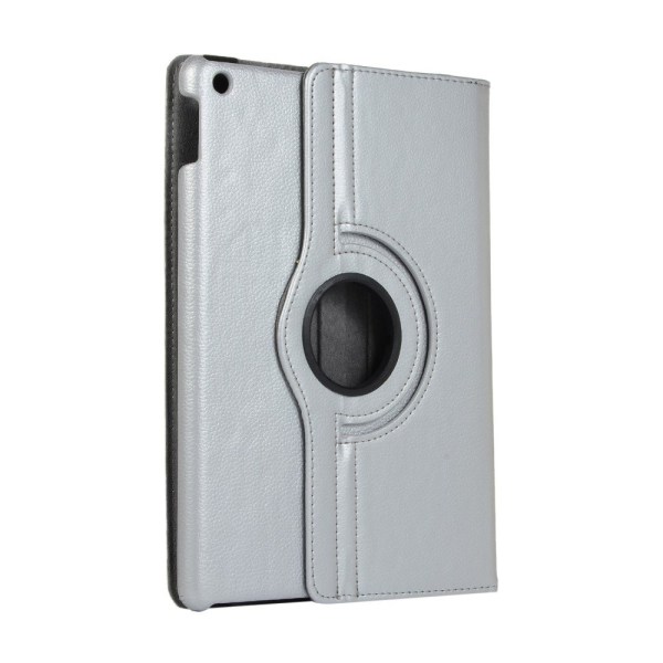 Apple iPad 10.2 2021/2020 Litchi Texture Stand -tablettikotelo - Silver