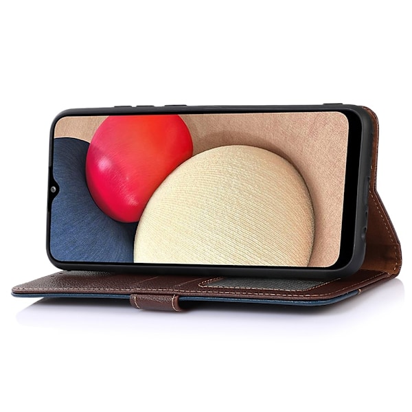 HAZNEH Google Pixel 9A Lompakkokotelo Litchi-kuvio Puhelinkotelo Brown