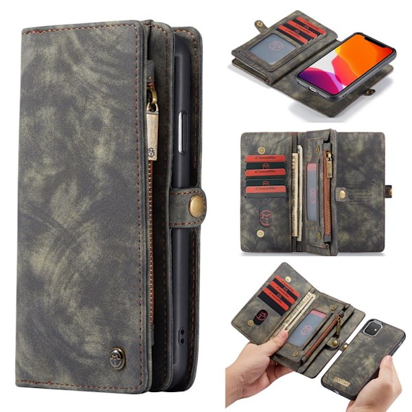 iPhone 11 CASEME Split Lompakkokotelo - Harmaa Grey
