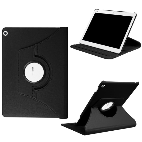 Stand Tablet-Taske med Elastikbånd til Huawei MediaPad M3 Lite 10 - Sort Black