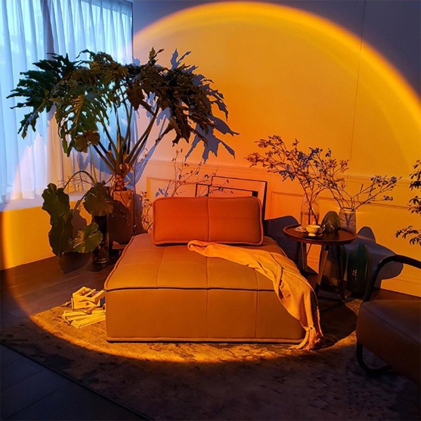 USB -kattoikkunaprojektori Valoauton makuuhuoneen kattoon perustuva auringonlaskuprojektio Orange
