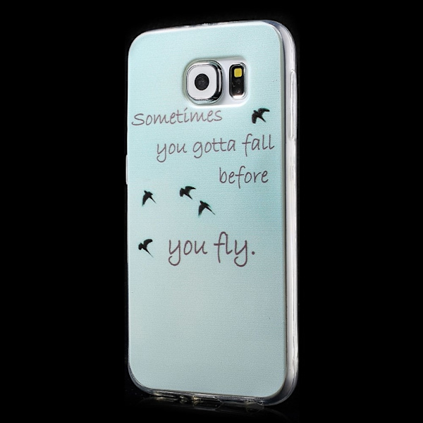 Samsung Galaxy S6 TPU skal Fall Before You Fly Purple