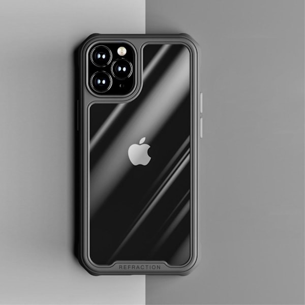 IPAKY iPhone 12 / 12 Pro TPU Hybrid Skal - Svart Svart