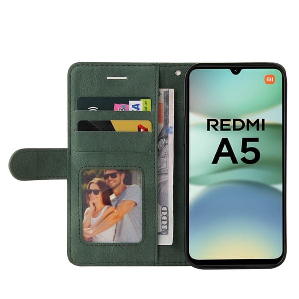 KT Lommebok-deksel til Xiaomi Redmi A5 4G Green