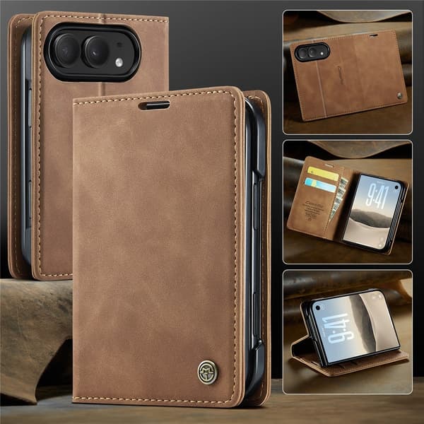 CASEME Telefonpungcover til iPhone Duo Brown