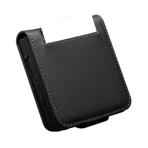QIALINO Telefoncover i læder til Samsung Galaxy Z Flip8 Black