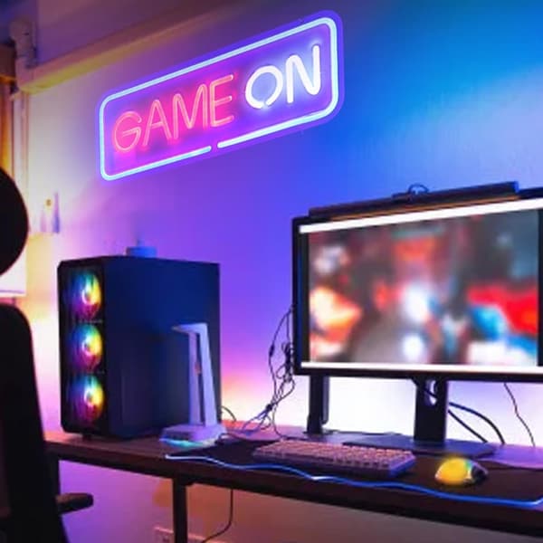 Dekoration Gaming LED Neonljus Väggdekoration Spelrum Atmosfär Lampa Rum Vit